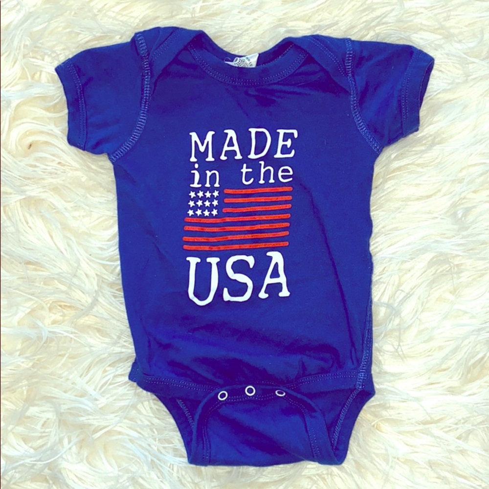 6 months Infant USA America Fourth of July Onesie